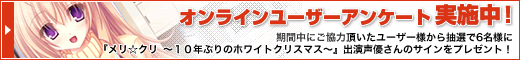 オンラインユーザーアンケート実施中!
